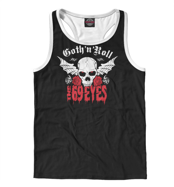 Мужская майка-борцовка с изображением The 69 eyes цвета Белый