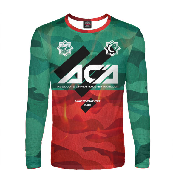 Мужской лонгслив с изображением Absolute Championship Akhmat цвета Белый