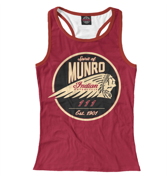 Женская майка-борцовка с изображением Indian цвета Белый