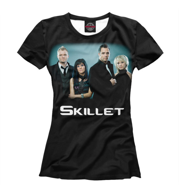 Женская футболка с изображением Skillet цвета Белый