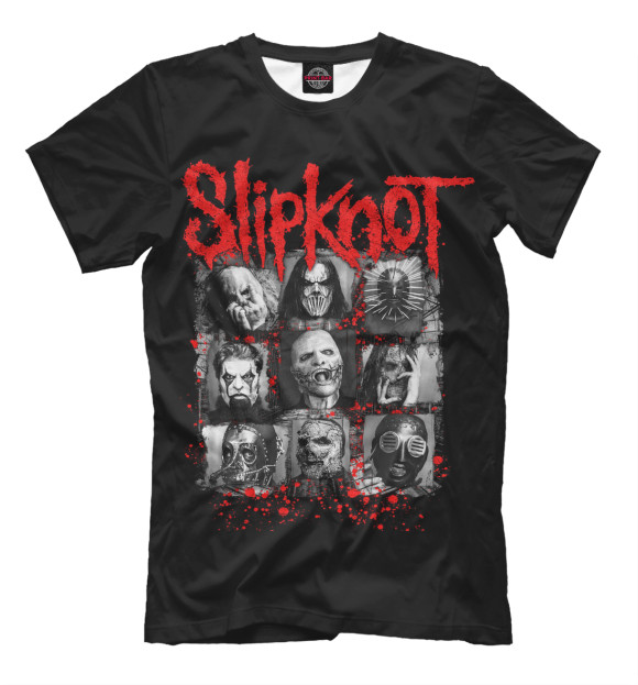 Футболка для мальчиков с изображением Slipknot цвета Черный