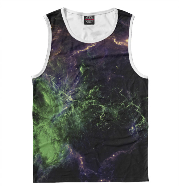 Мужская майка с изображением Космос цвета Белый