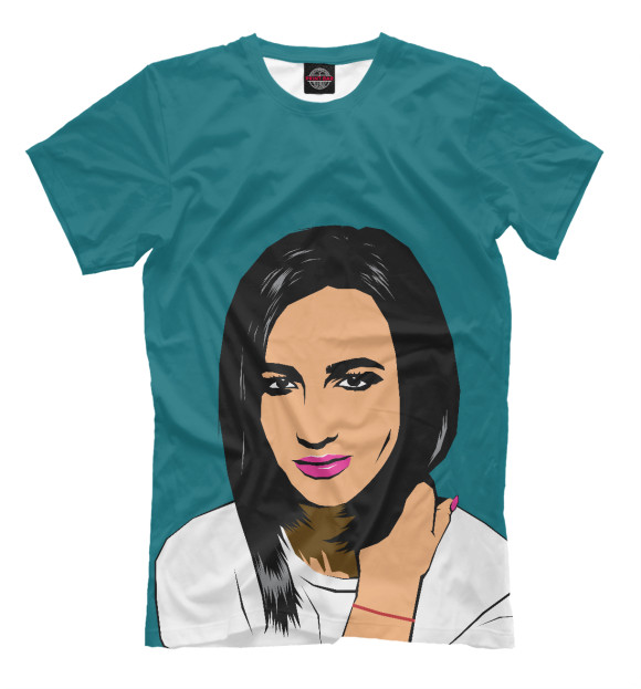 Футболка для мальчиков с изображением Ольга Бузова цвета Белый