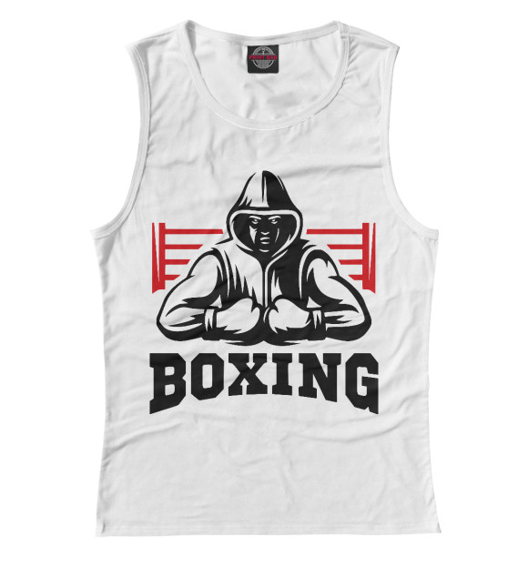 Майка для девочки с изображением Boxing цвета Белый