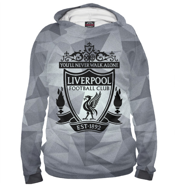 Мужское худи с изображением Liverpool sport цвета Белый