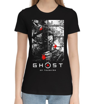Хлопковая футболка для девочек Ghost of Tsushima