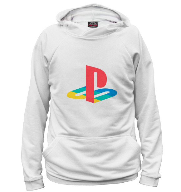 Женское худи с изображением Sony PlayStation цвета Белый