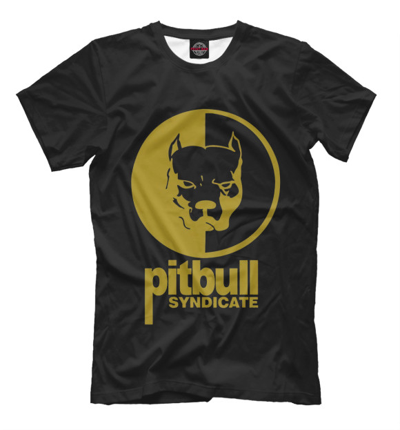 Мужская футболка с изображением Pitbull Syndicate цвета Черный