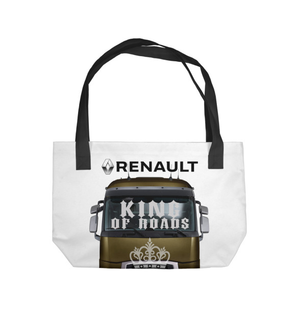 Пляжная сумка с изображением RENAULT - король дорог цвета 