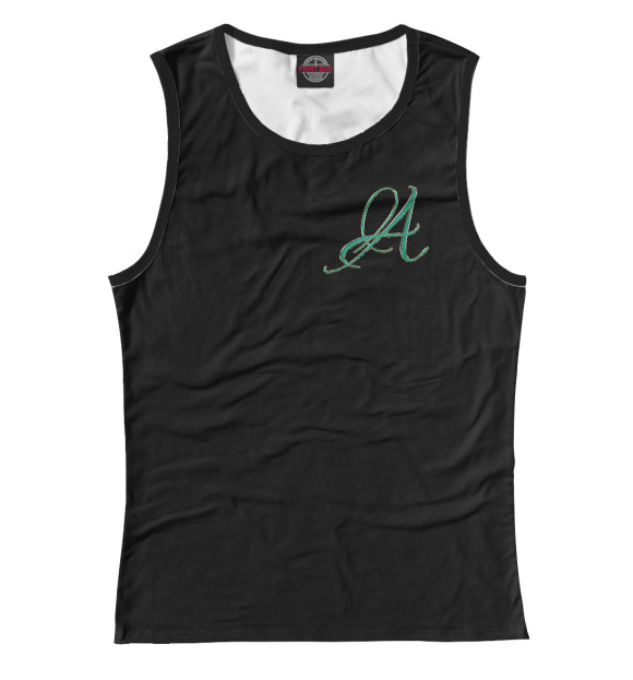 Майка для девочки с изображением Альфа цвета Белый