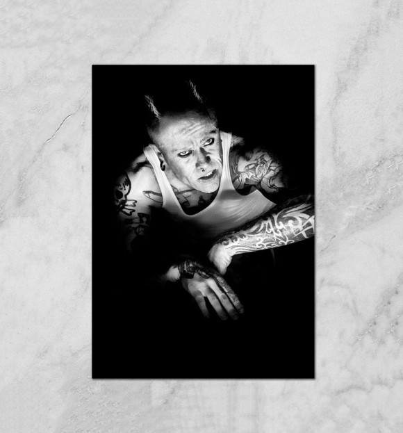 Плакат с притом The Prodigy цвета Белый Плакат с изображением The Prodigy цвета Белый