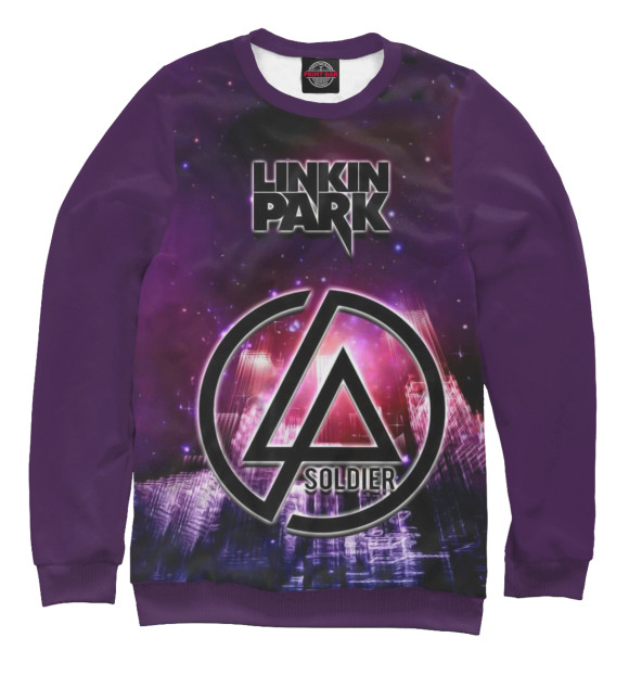 Женский свитшот с изображением Linkin Park цвета Белый