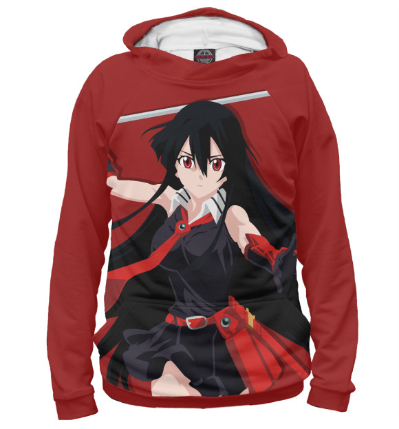 Мужское худи с изображением Убийца Акамэ цвета Белый