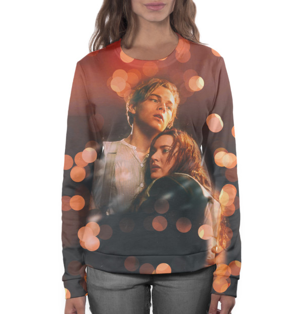 Женский свитшот с изображением Титаник цвета Белый