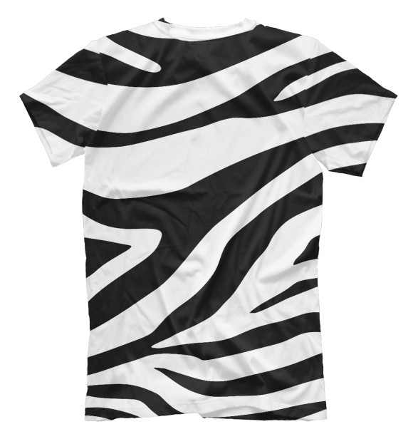 Мужская футболка с изображением Зебра цвета Белый