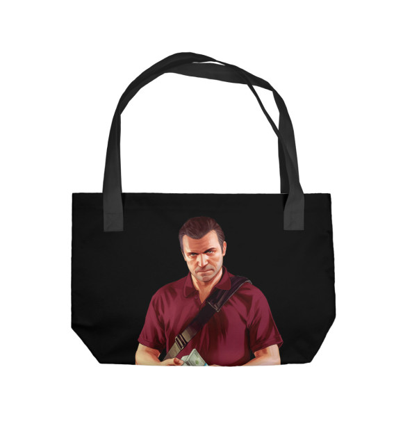 Пляжная сумка с изображением GTA 5 Майкл цвета 