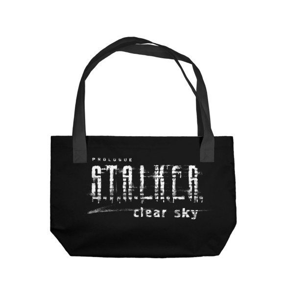 Пляжная сумка с изображением Сталкер Чистое Небо цвета 