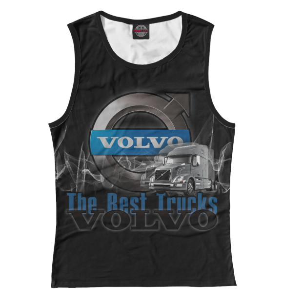 Майка для девочки с изображением VOLVO - лучшие грузовики цвета Белый