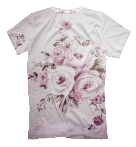 

Футболки Print Bar, Бежевый, нежные розы