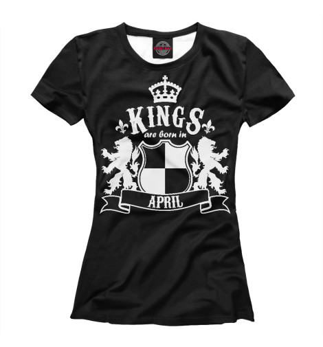 

Футболки Print Bar, Белый, Короли рождаются в апреле