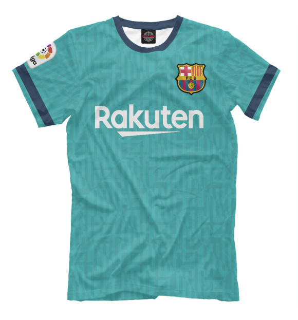 Мужская футболка с изображением Барселона форма третья 19/20 цвета Белый