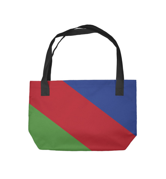 Пляжная сумка с изображением Azerbaijan - герб и флаг цвета 