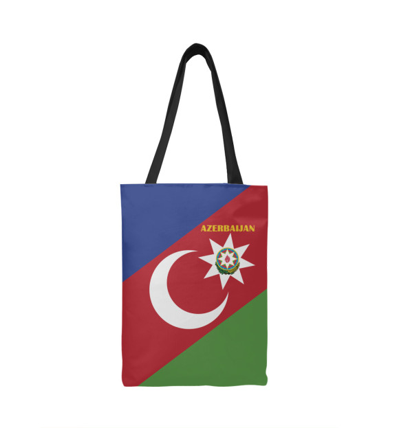 Сумка-шоппер с изображением Azerbaijan - герб и флаг цвета 