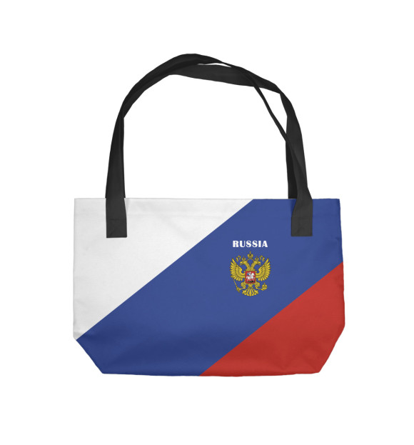 Пляжная сумка с изображением Триколор России цвета 