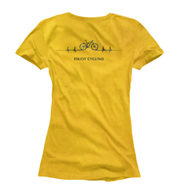 Футболка для девочек с изображением Enjoy Cycling цвета Белый