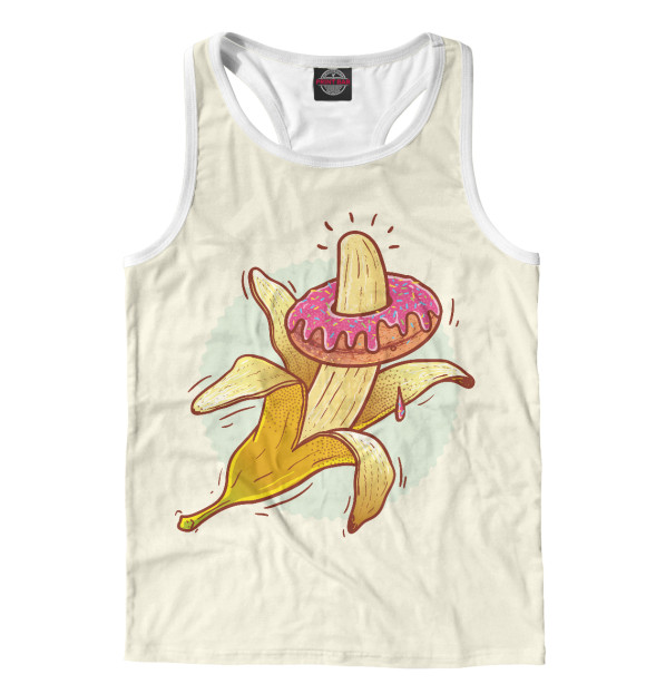 Мужская майка-борцовка с изображением Сладкий Намёк цвета Белый