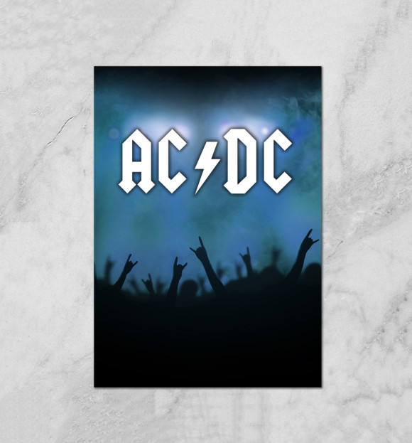 Плакат с изображением AC/DC цвета Белый