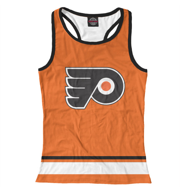 Женская майка-борцовка с изображением Филадельфия Флайерз цвета Белый