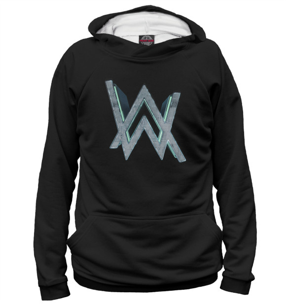 Женское худи с изображением Alan Walker цвета Белый