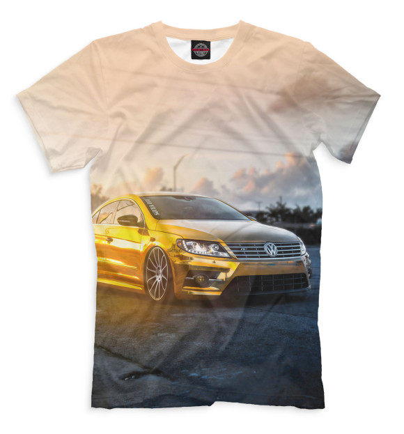 Мужская футболка с изображением Volkswagen цвета Бежевый