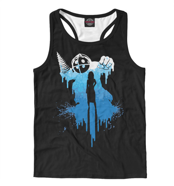 Мужская майка-борцовка с изображением Bioshock цвета Белый