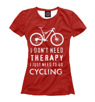 Женская футболка Go cycling!