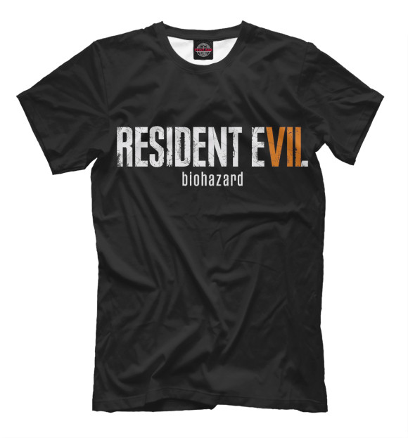 Мужская футболка с изображением Resident Evil 7: Biohazard цвета Черный