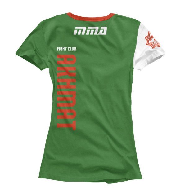 Футболка для девочек с изображением MMA Akhmat Fight Club Chechnya цвета Белый