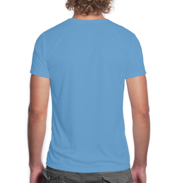 Мужская футболка с изображением Свитер и шарф цвета Белый