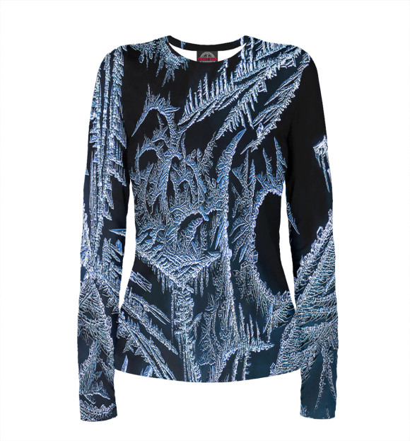 Женский лонгслив с изображением FROST цвета Белый