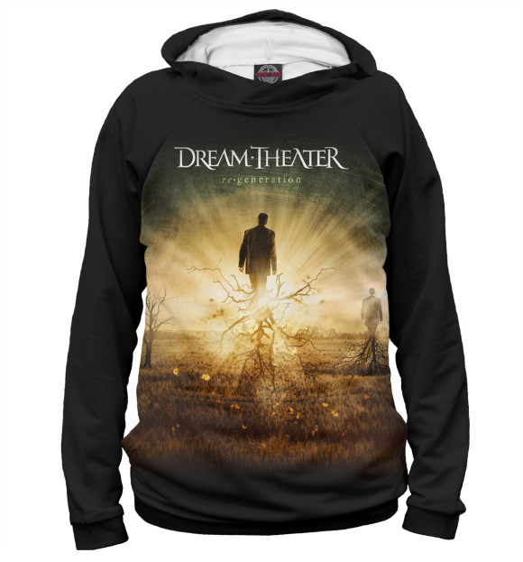 Женское худи с изображением Dream Theater цвета Белый