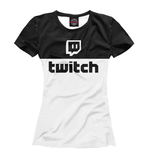 Женская футболка с изображением Twitch цвета Белый