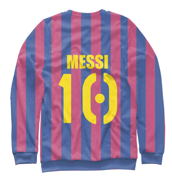 Мужской свитшот с изображением FC Barcelona MESSI 10 цвета Белый