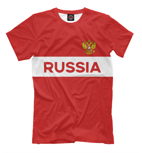 Футболка для мальчиков с изображением Russia Lines цвета Светло-коричневый