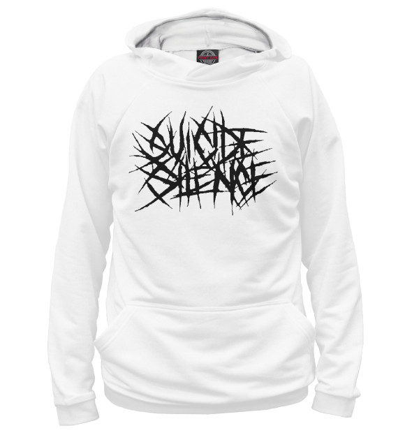 Мужское худи с изображением Suicide Silence цвета Белый