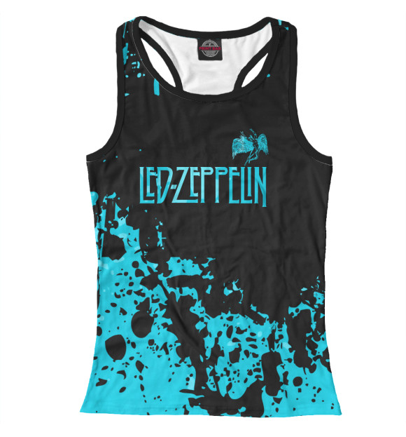 Женская майка-борцовка с изображением Led Zeppelin цвета Белый