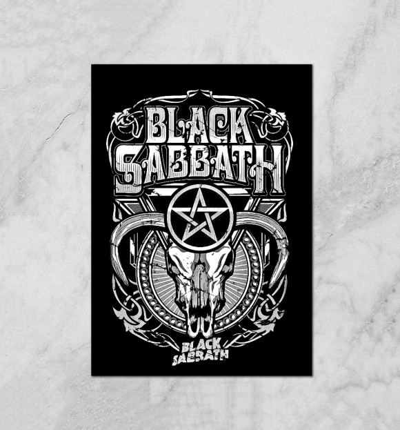 Плакат с изображением Black Sabbath цвета Белый