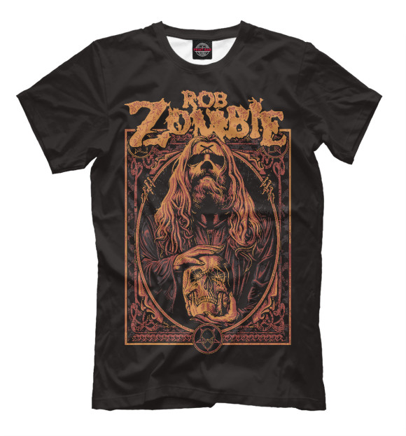 Футболка для мальчиков с изображением Rob Zombie цвета Белый