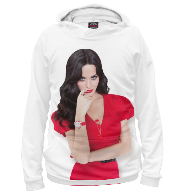 Женское худи с изображением Katy Perry цвета Белый