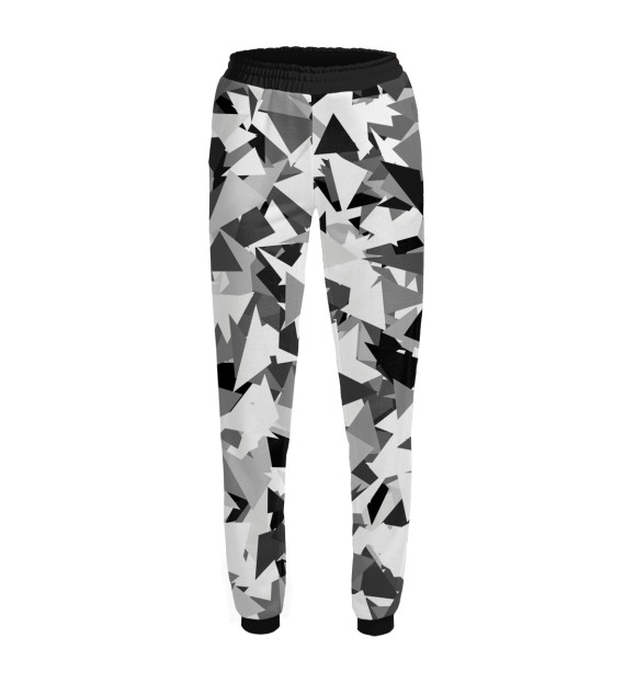 Женские спортивные штаны с изображением Городской серый камуфляж цвета Белый